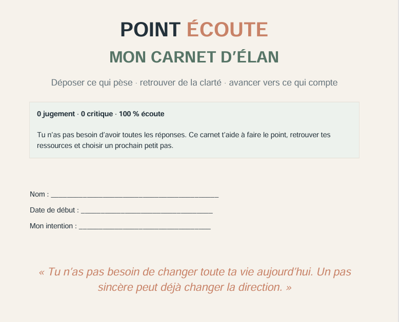 Mon carnet d'élan